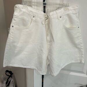 Madewell High Waist White Shorts